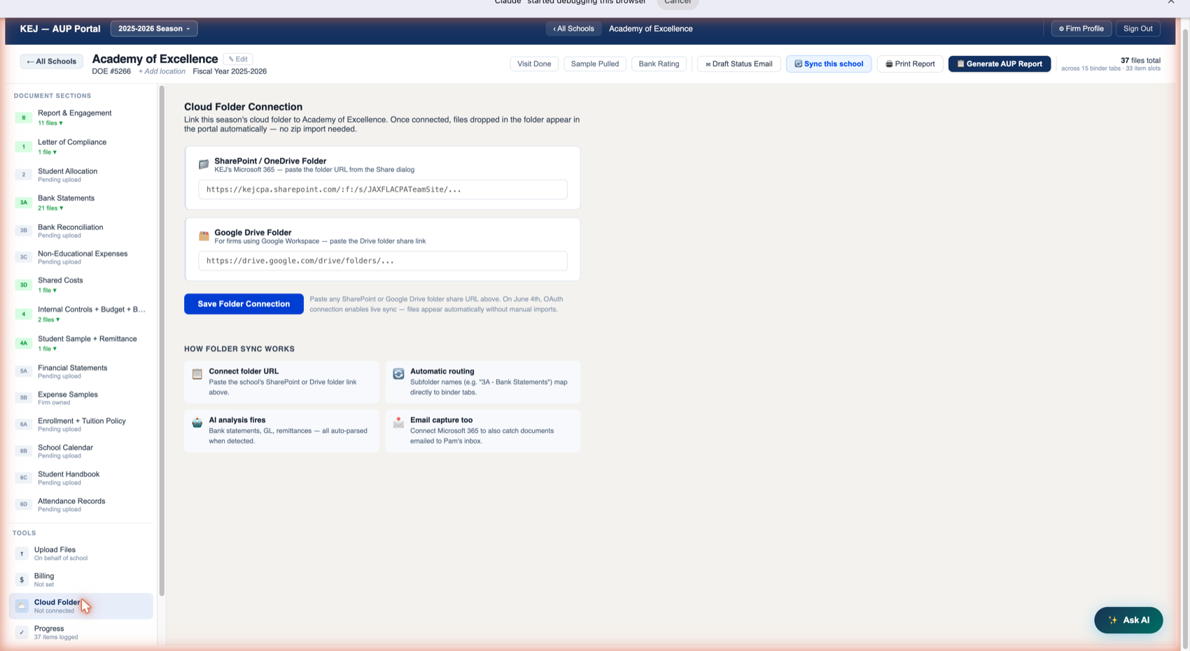Cloud Folder tool